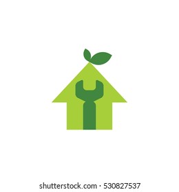 Eco Repair Vector Logo Design Element