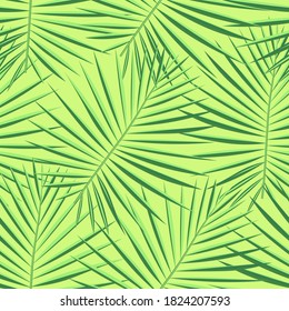 Eco Repeated Hawaii Vector Pattern. Green Seamless Summer Graphic Abstract. Vector, Vibrant Seamless Jungle Graphic Textile. Spring Seamless Pattern. Tropical, Pattern,