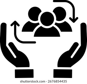 Icono de responsabilidad ecológica Ilustración vectorial de glifos