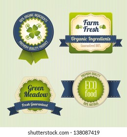 Eco Retro Labels set.