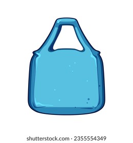 caricatura de bolsos ecoreutilizables. tela de tela, algodón, lienzo de maquillaje, signo de bolsa reutilizable ecológico. ilustración vectorial de símbolo aislado