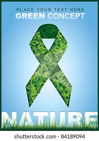 Eco ribbon made of leafs