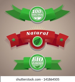 Eco ribbons. EPS10.