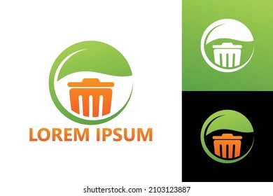 Eco rubbish logo template design vector