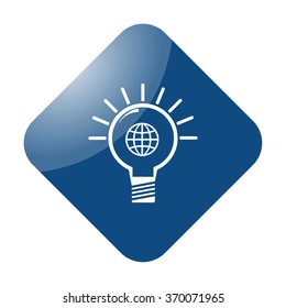 Eco safe energy simple icon on colorful background