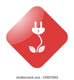 Eco safe energy simple icon on colorful background