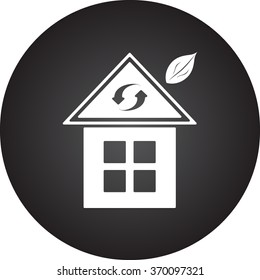 Eco safe energy simple icon on colorful background