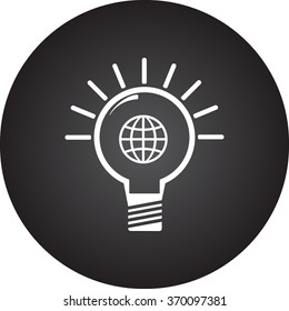 Eco safe energy simple icon on colorful background