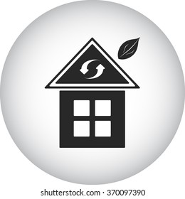 Eco safe energy simple icon on colorful background