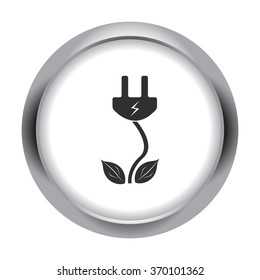 Eco safe energy simple icon on colorful background