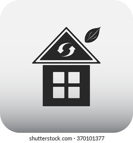 Eco safe energy simple icon on colorful background