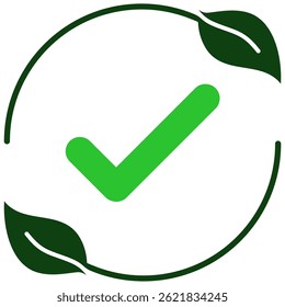 Eco safe icon vector for environmental security, protection, and sustainability. Ideal for green product labels, eco-friendly design, and conservation graphics.