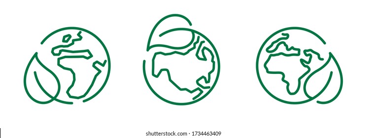 Eco safe icon, vector recyclable package symbol template. Plastic free recycling, nature eco safe and bio degradable package stamp, safety green leaf logo