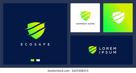 Öko-sicheres Logo-Design mit abstraktem Schild