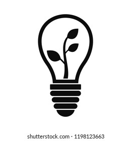 Eco save bulb icon. Simple illustration of eco save bulb vector icon for web design isolated on white background