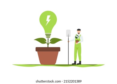 Eco. Save the planet. People live in an ecosystem. Saving eco life. Vector.