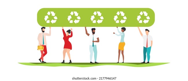 Eco. Salvemos el planeta. La gente vive en un ecosistema. Salvando la vida ecológica. Vector.