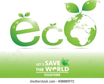 eco save the world, concept of infographics. Vector illustration EPS10.