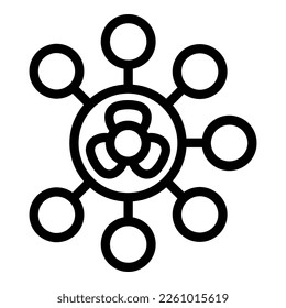 Eco scheme icon outline vector. Space station. Cycle fuel