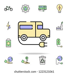 Eco School Bus icon. sustainable energy icons universal set for web and mobile