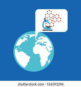 eco science research microscope icon vector illustration eps 10