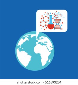 eco science research structure molecule icon vector illustration eps 10