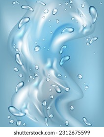 Eco seamless banner water, vector illustration