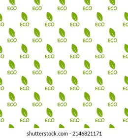 Eco seamless pattern. hand drawn eco life illustration. Zero waste, plastic free, eco life. Go green, no plastic concept. Zero waste shopping. Perfect for fabric, textile, wrapping.