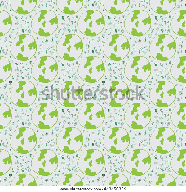 Eco seamless pattern with\
signs