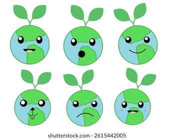 Eco set cute planets icons vector on white background
Set of vector planets with cute emotions emoticons planets eco emoticons