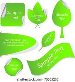 eco set of stickers or tags