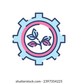 ECO Setting icon in vector. Illustration