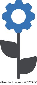 Icono de color de glifo de ajuste ecológico
