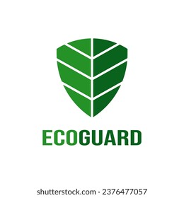 eco shield guard logo template illustration