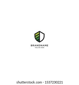 Eco Shield Logo Icon Design Template. Green, Leaf, Secure, Protect, Modern Vector Illustration