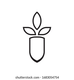 Eco shield logo template vector icon design