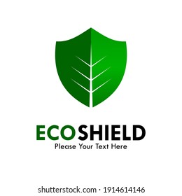 Eco Shiled Logo Template Illustration