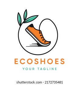 plantilla de diseño de vectores del logotipo de zapatos ecológicos