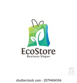 Plantilla de logotipo de Eco Shop.
