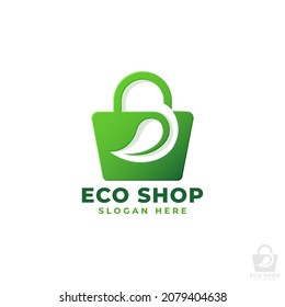 Eco Shop Logo Template .