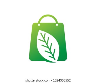 Eco Shop Logo Template, Icon, Symbol - Vector