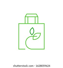 Eco shop logo template vector icon design