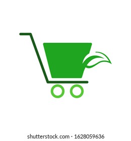 Eco shop logo template vector icon design