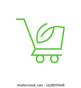 Eco shop logo template vector icon design