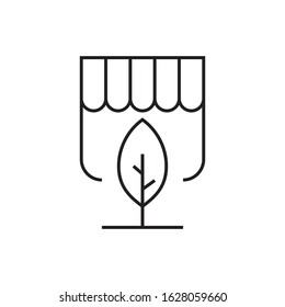 Eco shop logo template vector icon design