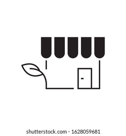 Eco shop logo template vector icon design