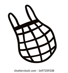 Eco Shopper. A set of durable items and products for zero waste lifestyle. Simple vector illustration.