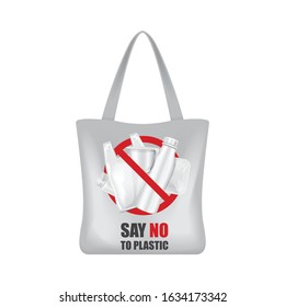 Eco shopping bag for your brand. Vector package template for your design