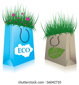Eco Shopping bags. vector illustration