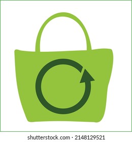 Eco shopping - Green Vector Icon